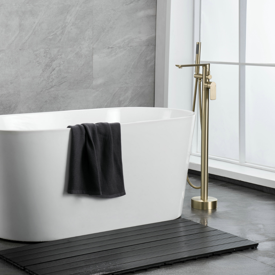 Robinet de baignoire indépendant Emilia - Or brossé