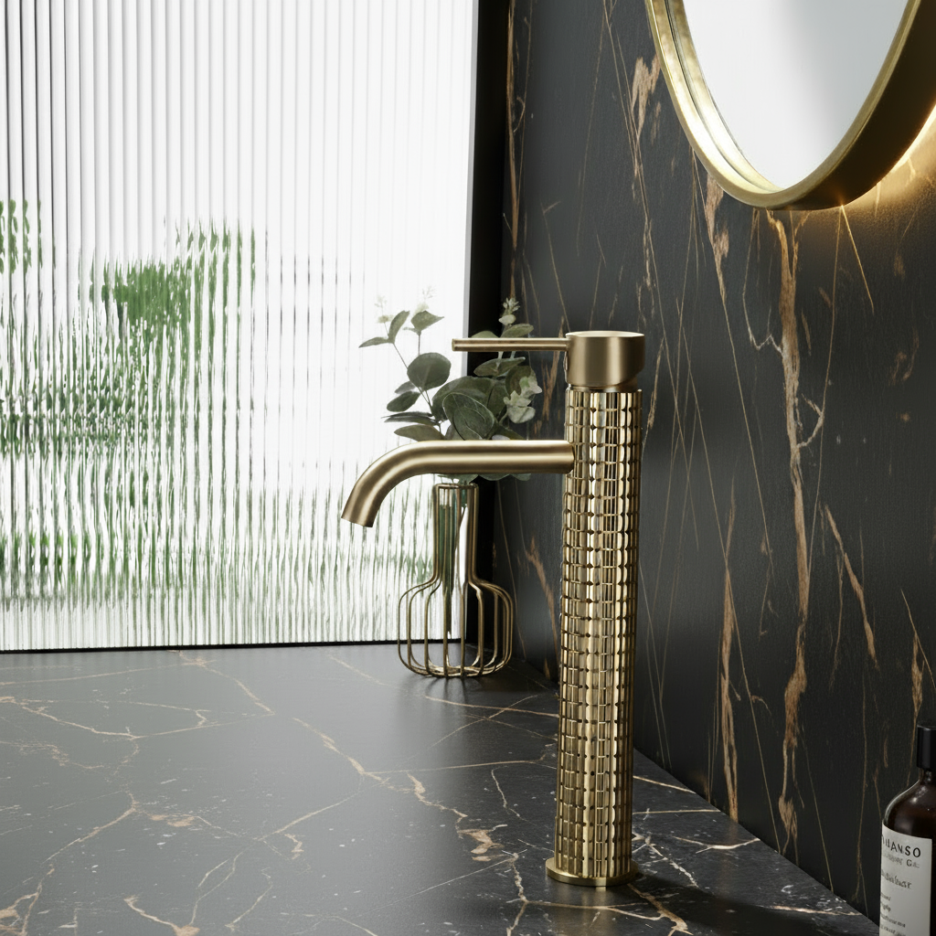 Robinet de lavabo Hoge Angelica - Or brossé