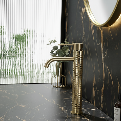 Robinet de lavabo Hoge Angelica - Or brossé