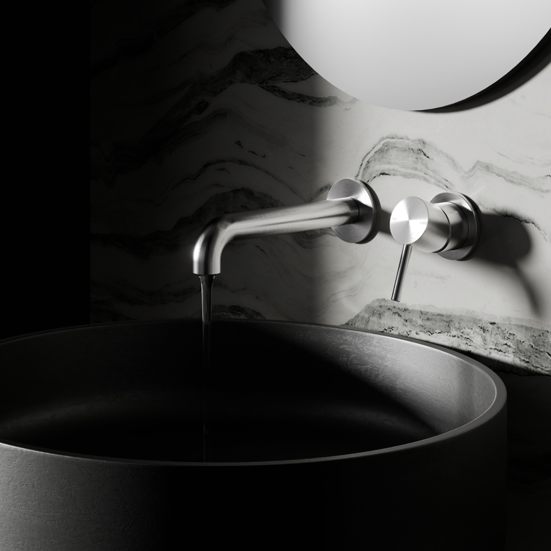 Robinet de lavabo encastré Capri – Sans plaque arrière - Nickel brossé