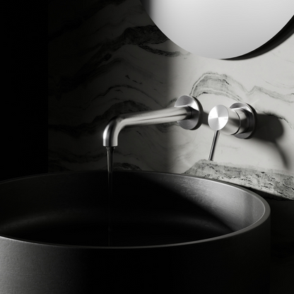 Robinet de lavabo encastré Capri – Sans plaque arrière - Nickel brossé