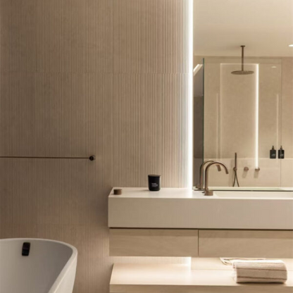 Robinet de lavabo encastré Valencia – 2 trous - Or brossé