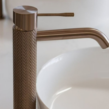 Robinet de lavabo haut Valencia - 1 trou - Bronze brossé