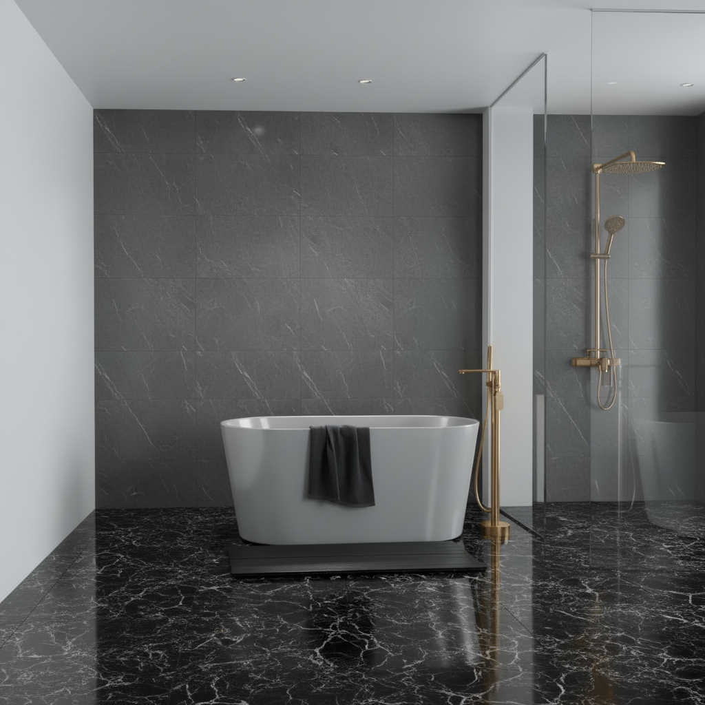 Robinet de baignoire indépendant Emilia - Or brossé