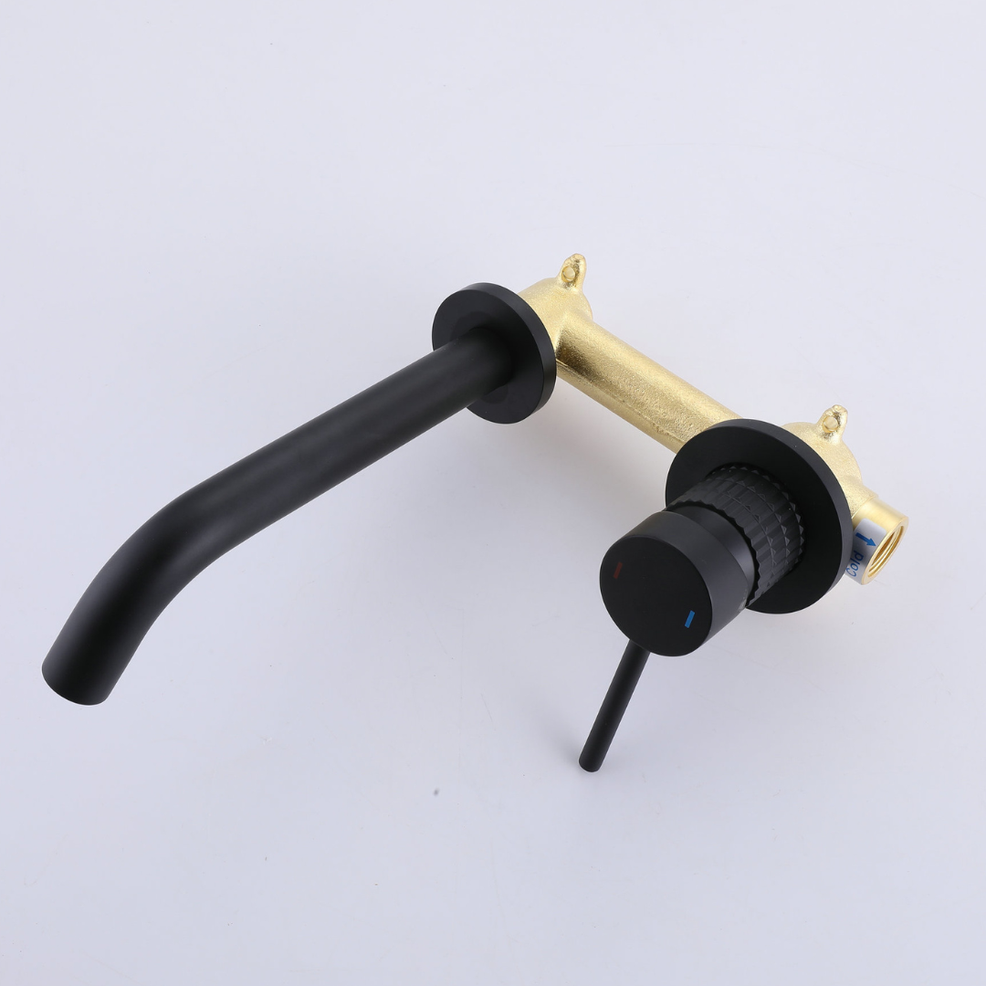 Robinet de lavabo encastré Angelica - Noir mat