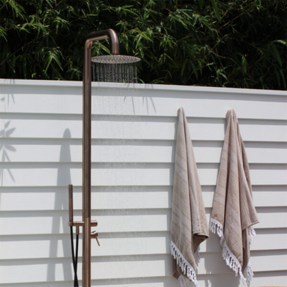 Buitendoucheset Capri – Indépendant – Douche de pluie & Douche à main - Bronze brossé