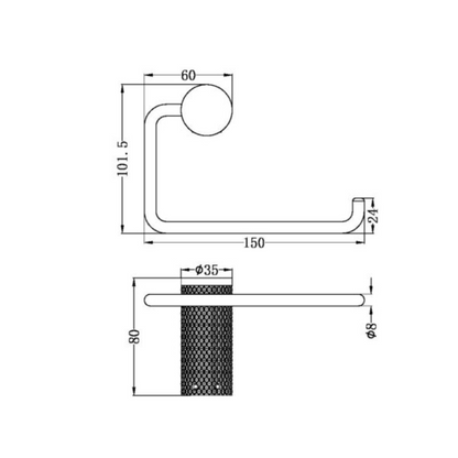 Porte-rouleau de toilette Valencia – Graphite