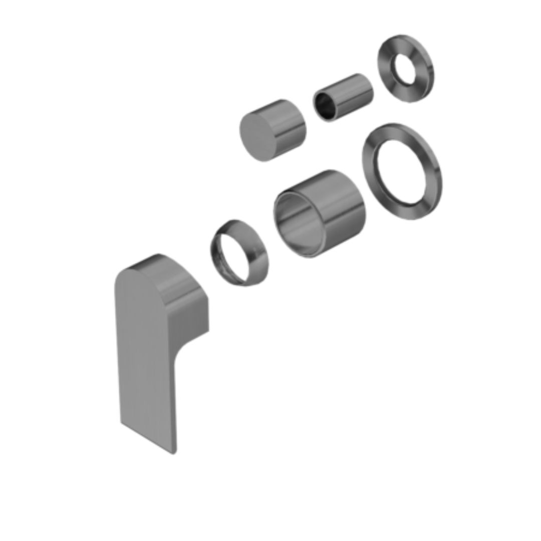 Robinet encastré avec diverteur – Portofino - 2 trous - Gris métal gun