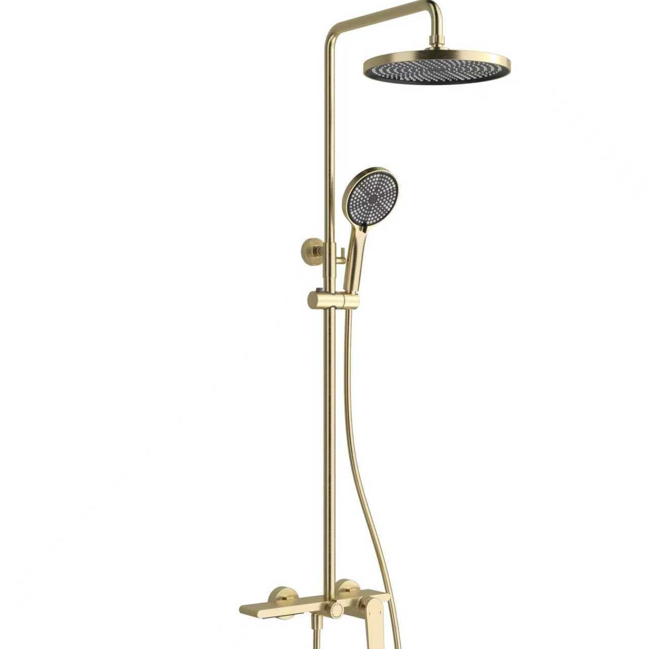 Robinet de baignoire indépendant Lisandro – Sortie d'eau en cascade – Nickel brossé