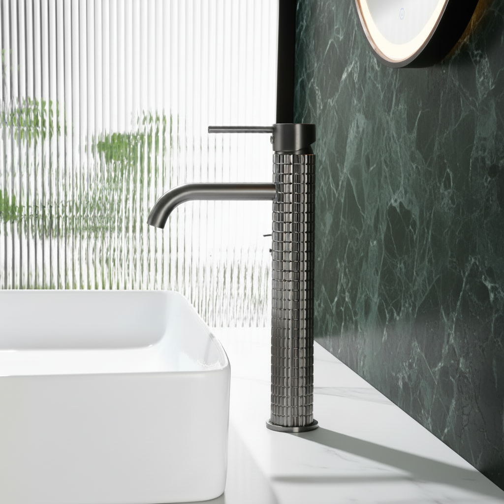 Robinet de lavabo haut Angelica - Gris gunmetal