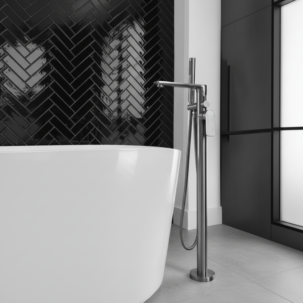 Robinet de baignoire indépendant Emilia - Gris gunmetal