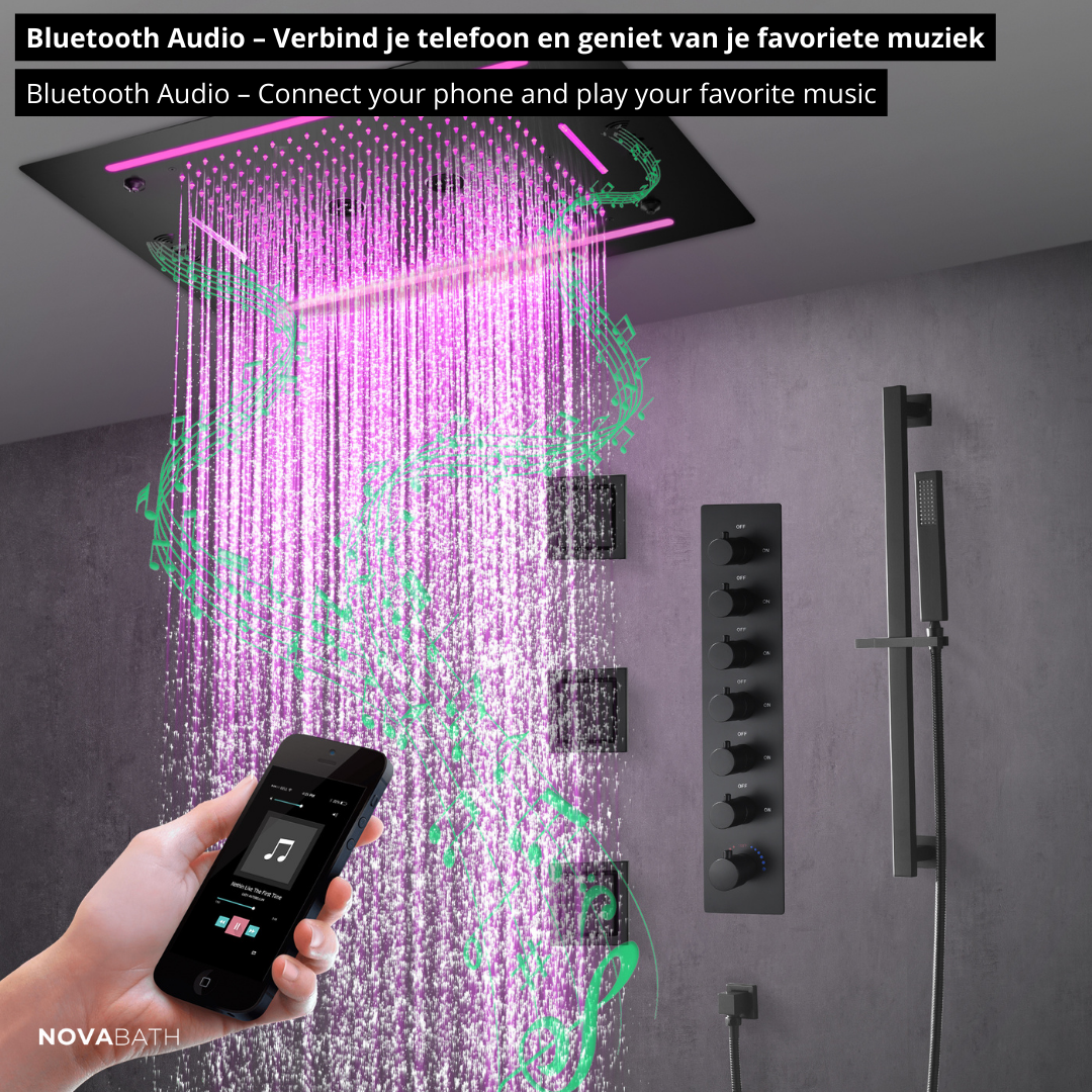 Robinet de lavabo haut Angelica - Noir mat