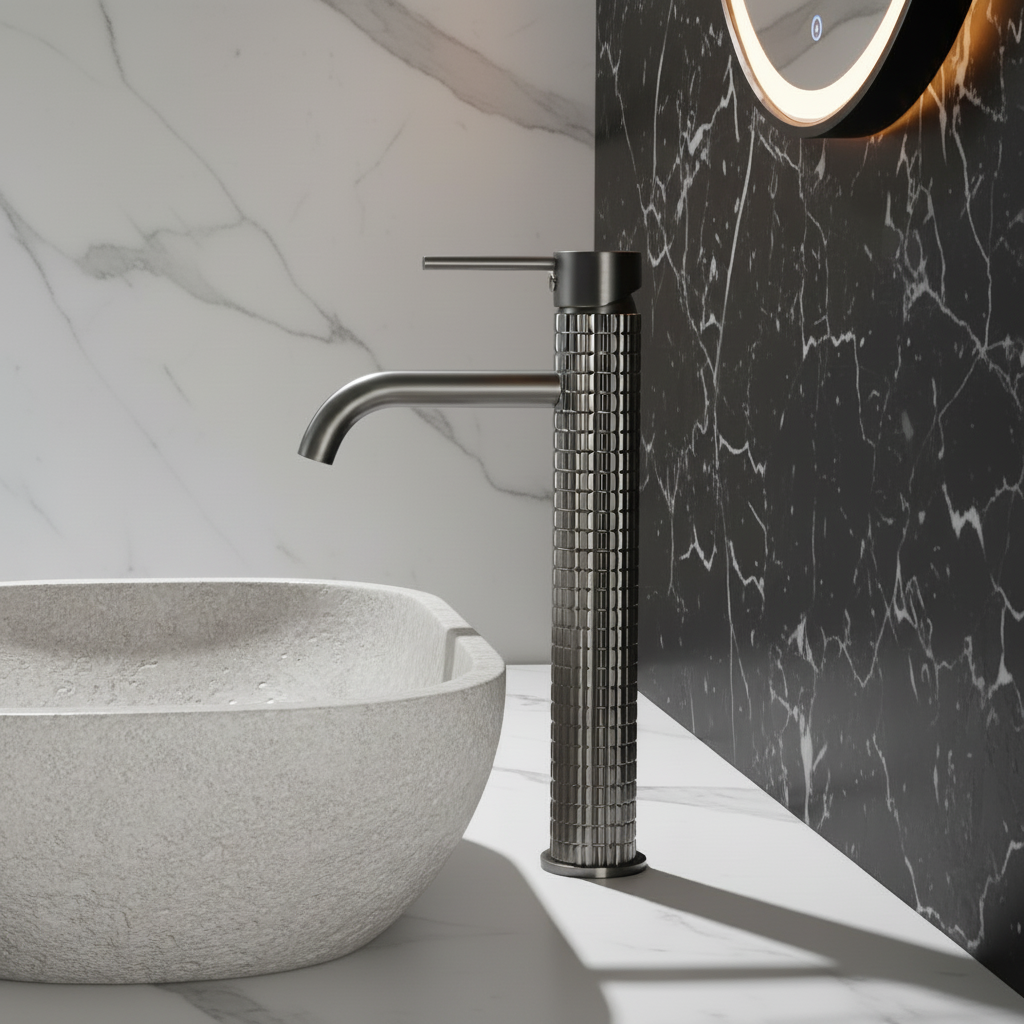 Robinet de lavabo haut Angelica - Gris gunmetal