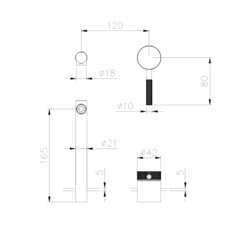 Inbouw wastafelkraan Taylor - Geborsteld goud