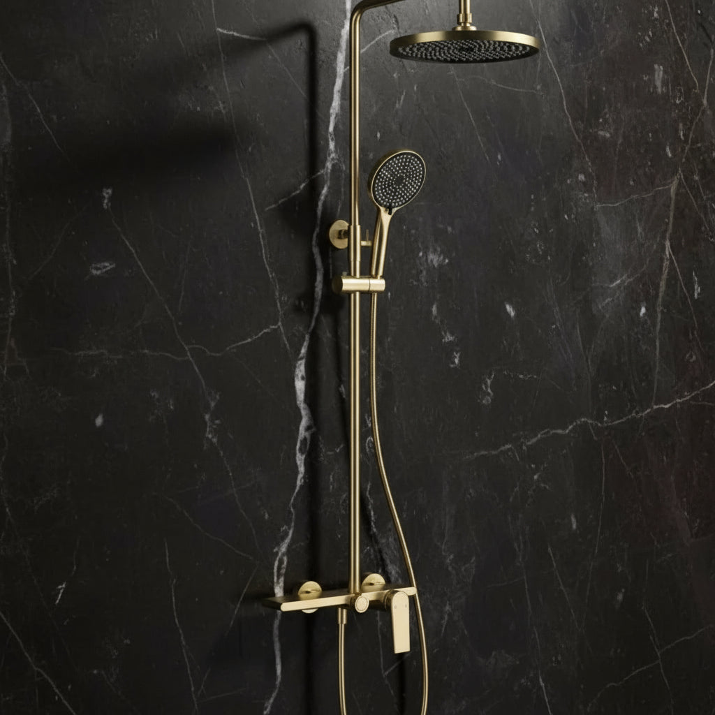 Robinet de baignoire indépendant Lisandro – Sortie d'eau en cascade – Nickel brossé