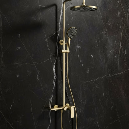 Robinet de baignoire indépendant Lisandro – Sortie d'eau en cascade – Nickel brossé