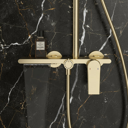 Robinet de baignoire indépendant Lisandro – Sortie d'eau en cascade – Nickel brossé