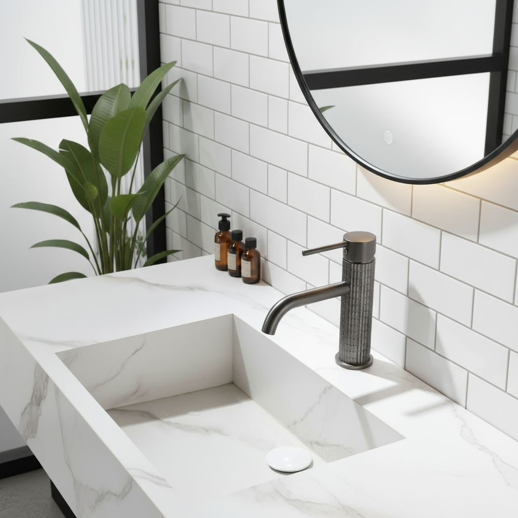 Opbouw wastafelkraan Angelica - Gunmetal grey