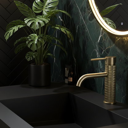 Opbouw wastafelkraan Angelica - Or doré brossé