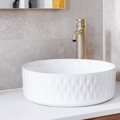 Robinet de lavabo haut Valencia - 1 trou - Or brossé