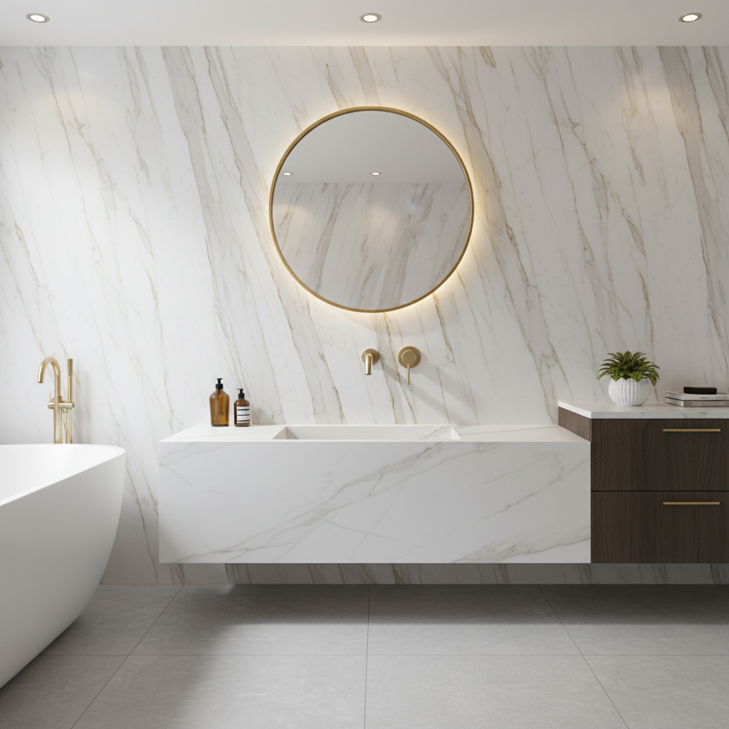 Robinet de lavabo encastré Angelica - Or brossé