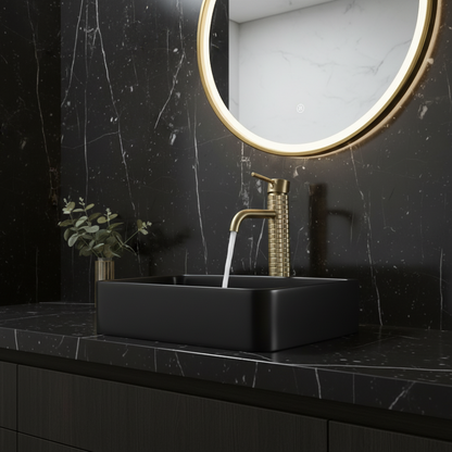 Robinet de lavabo Hoge Angelica - Or brossé