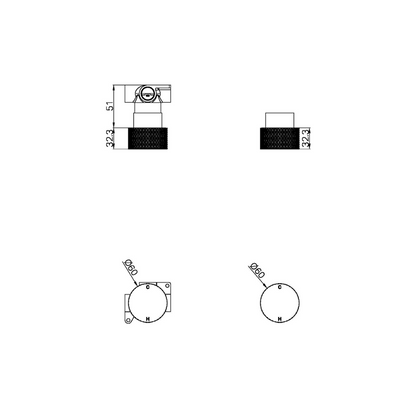 Robinet encastré Valencia - 1 trou - Graphite