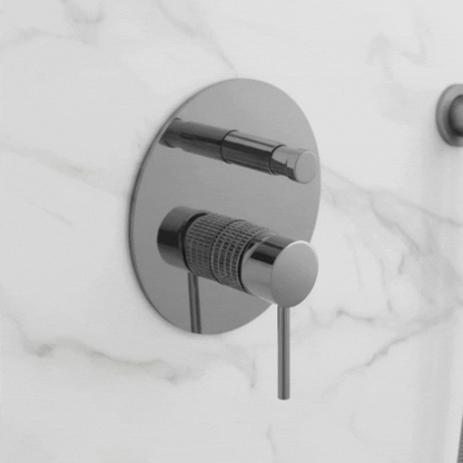 Inbouw Regendoucheset Angelica – Staafhanddouche – Gunmetal grey