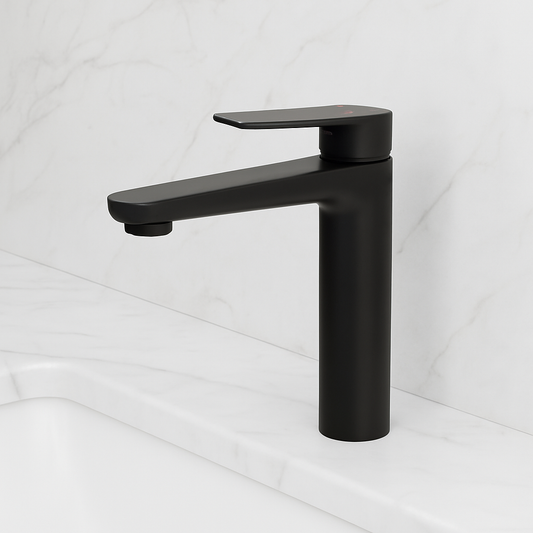 Robinet de baignoire indépendant Lisandro – Sortie d'eau en cascade – Nickel brossé