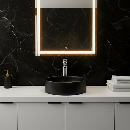 Robinet de baignoire indépendant Lisandro – Sortie d'eau en cascade – Nickel brossé