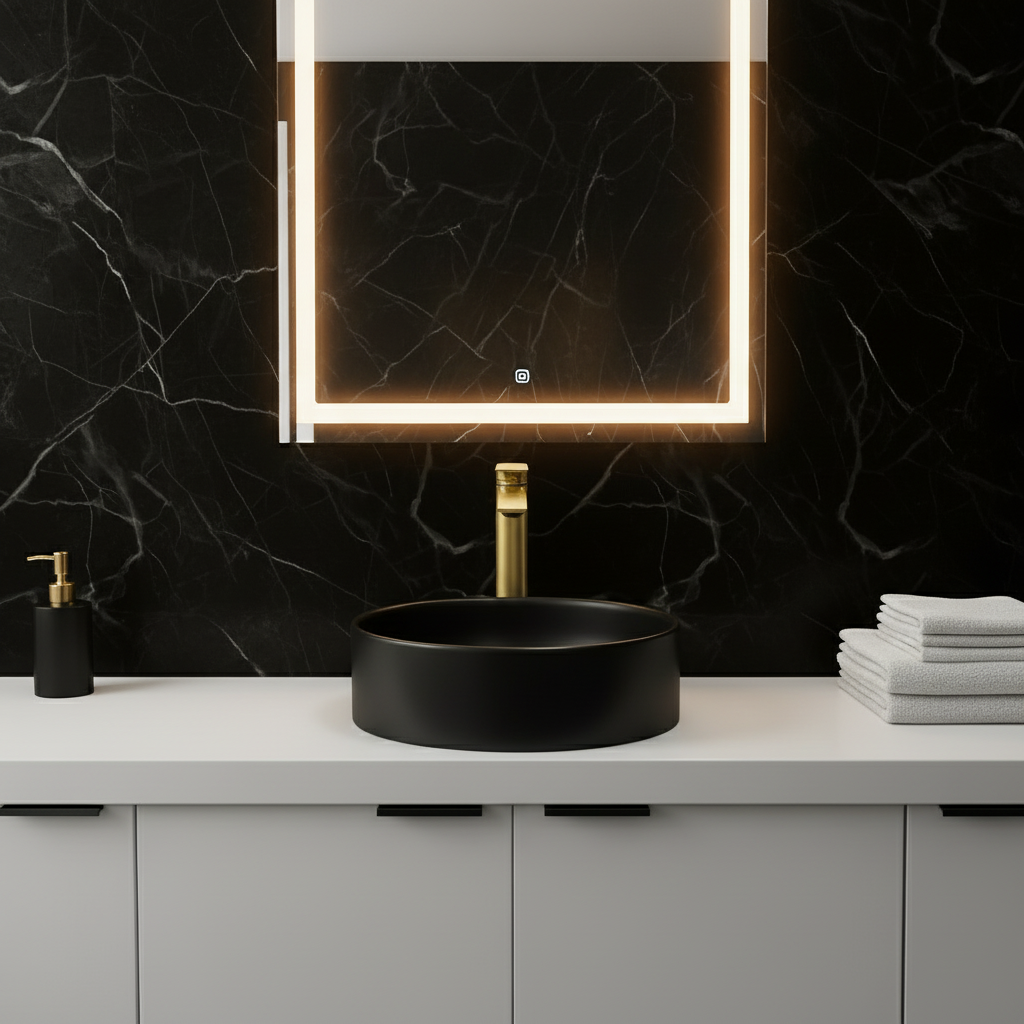 Robinet de baignoire indépendant Lisandro – Sortie d'eau en cascade – Nickel brossé