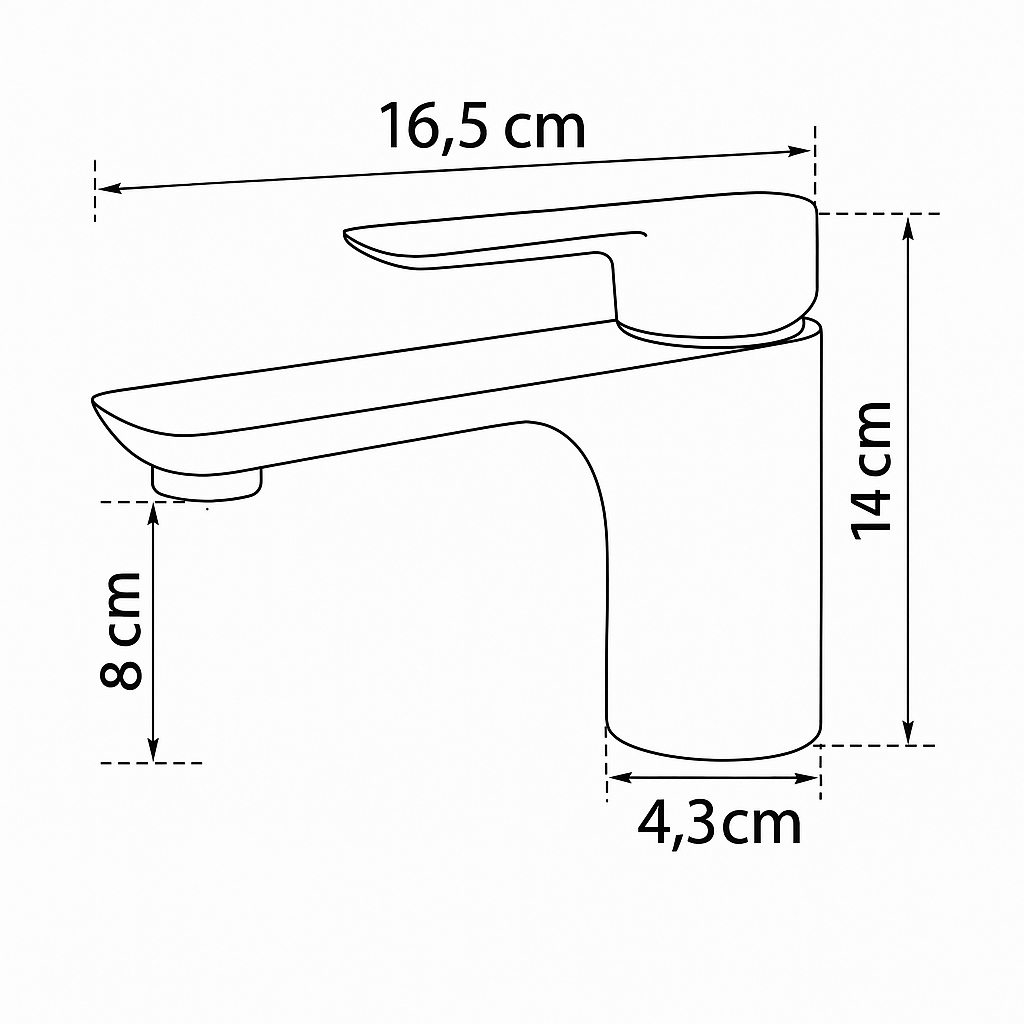 Robinet de baignoire indépendant Lisandro – Sortie d'eau en cascade – Nickel brossé