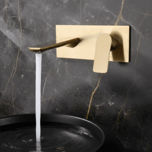 Robinet de baignoire indépendant Lisandro – Sortie d'eau en cascade – Nickel brossé