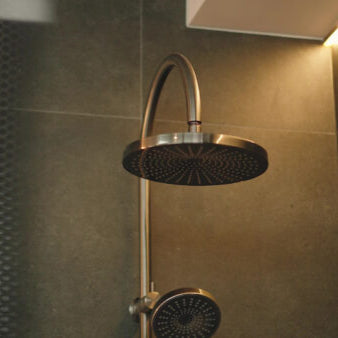 Regendoucheset Valencia – Graphite - Douche à air - Avec robinet mélangeur encastré