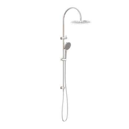 Regendoucheset Valencia – Nickel brossé - Douche à air II - Avec robinet mélangeur encastré