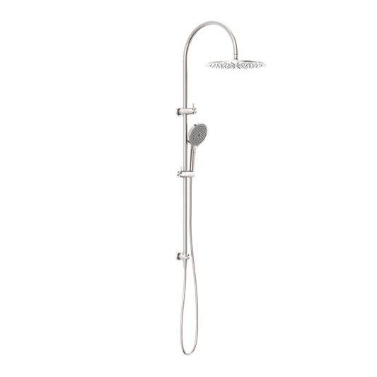 Regendoucheset Valencia – Nickel brossé - Douche à air II - Avec robinet mélangeur encastré