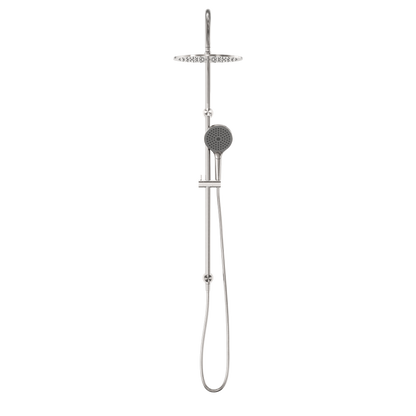 Regendoucheset Valencia – Nickel brossé - Douche à air II - Avec robinet mélangeur encastré