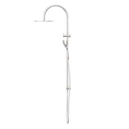 Regendoucheset Valencia – Nickel brossé - Douche à air II - Avec robinet mélangeur encastré