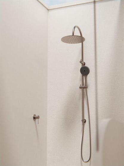 Regendoucheset Valencia – Bronze brossé - Douche à air II - Avec robinet mélangeur encastré