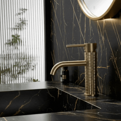 Opbouw wastafelkraan Angelica - Or doré brossé