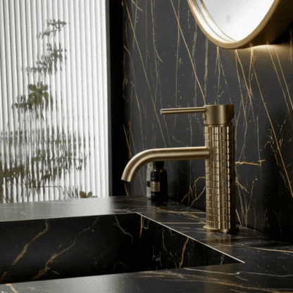 Opbouw wastafelkraan Angelica - Or doré brossé