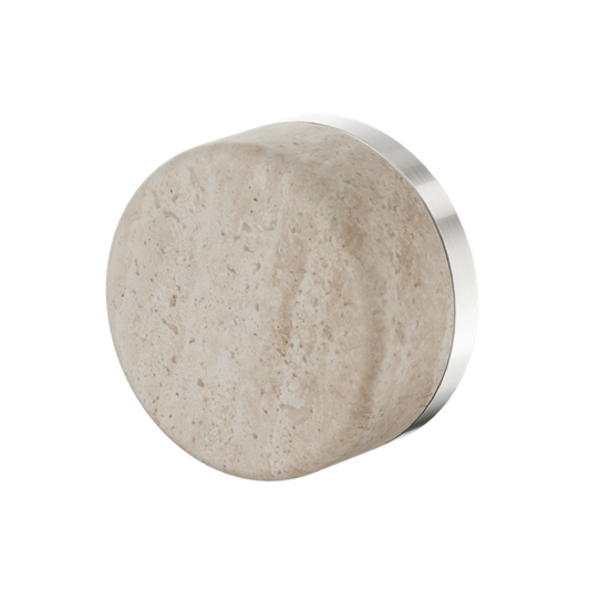 Robinet encastré – Sorrento – Travertin de Rome – Nickel brossé