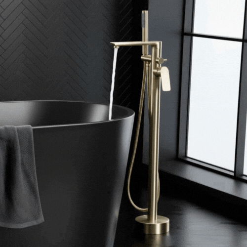 Robinet de baignoire indépendant Emilia - Or brossé