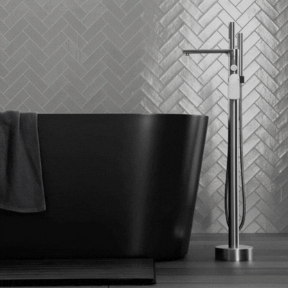 Robinet de baignoire indépendant Emilia - Gris gunmetal