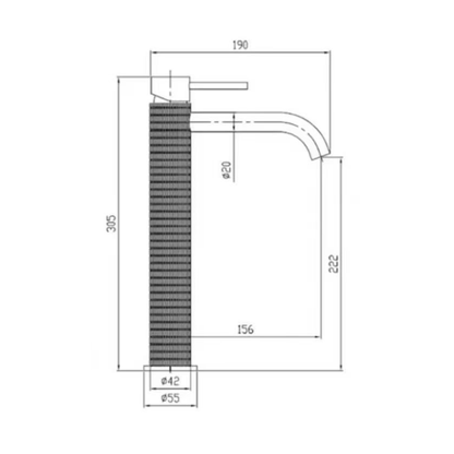 Robinet de lavabo Hoge Angelica - Or brossé