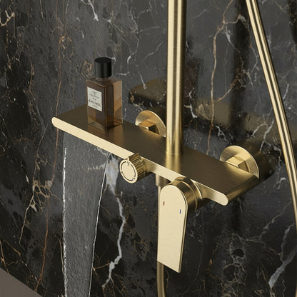 Robinet de baignoire indépendant Lisandro – Sortie d'eau en cascade – Nickel brossé