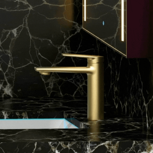 Robinet de baignoire indépendant Lisandro – Sortie d'eau en cascade – Nickel brossé