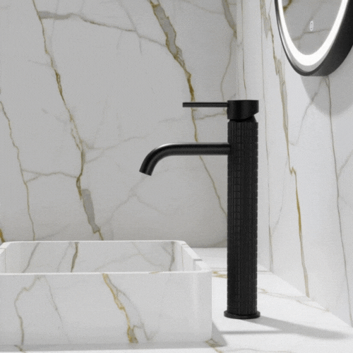 Robinet de lavabo haut Angelica - Noir mat