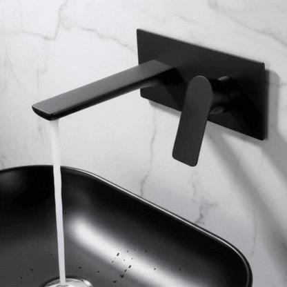 Robinet de baignoire indépendant Lisandro – Sortie d'eau en cascade – Nickel brossé