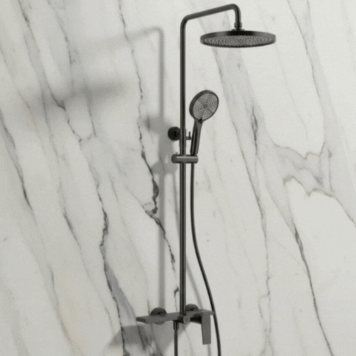 Robinet de baignoire indépendant Lisandro – Sortie d'eau en cascade – Nickel brossé